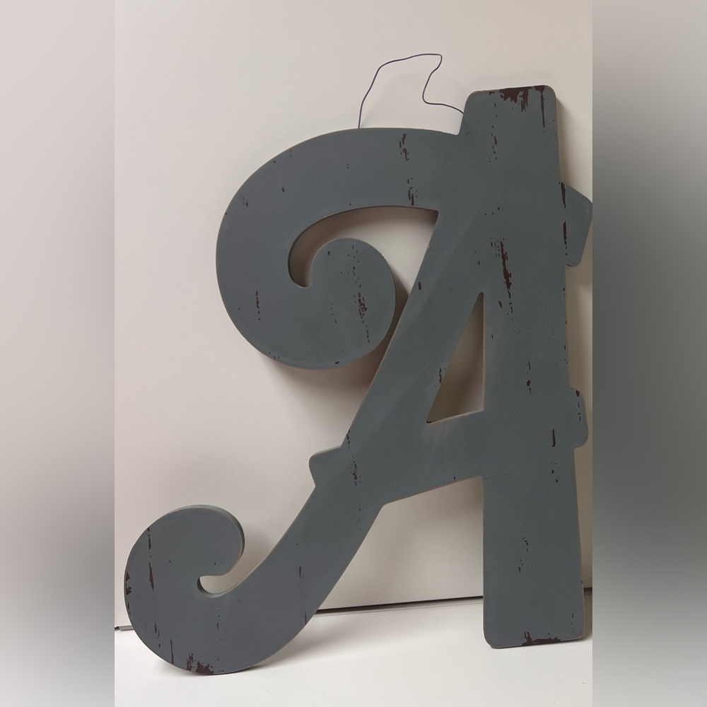 “A” letter wall art